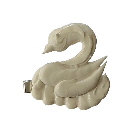 Swan hair clip